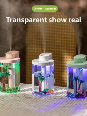 Humidificador "Water Love" con luces de colores - Lámpara ambiente de 7 colores, difusor de aromas para decoración del hogar, humidificador ultrasónico silencioso alimentado por USB