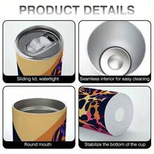 1pc 20oz Vibrant Bengal Cat Insulated Tumbler With Lid & Straw - 304 Stainless Steel, Durable & Stylish For Sports, Outdoor Activities, Perfect Gift Idea, Outdoor Hydration|Artistic Tumbler|Durable Construction - 1個 - 查看 6