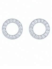 PRATAMIL JOIAS Women's Earrings In 925 Sterling Silver With Cubic Zirconia - Bạc - Xem 1