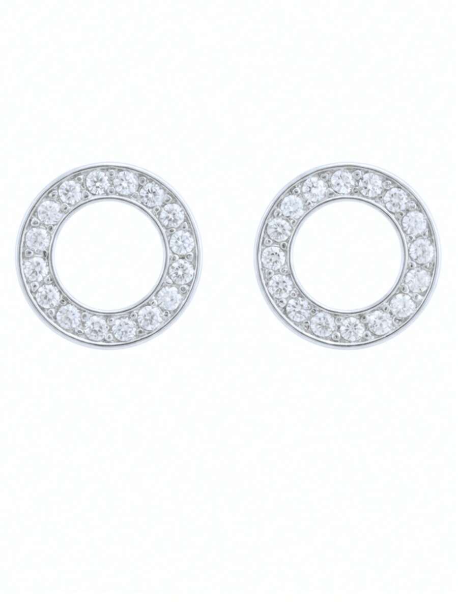 PRATAMIL JOIAS Women's Earrings In 925 Sterling Silver With Cubic Zirconia - Bạc - Xem 1