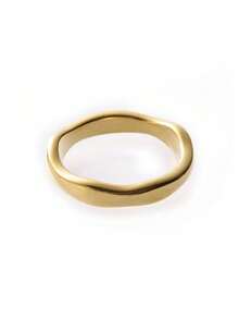 Z.W BIJUX - Pair Of Titanium Steel Rings, Fashionable Jewelry For Women. With Box. - Silver Without Box. - View 6