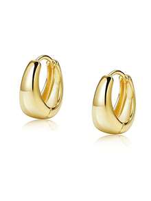 Y2K Earrings Preppy Earrings Gold Earrings Small Hoop Earrings For Women Mini Silver Hoop Earring For Women For Women Daily Wear - Small Water Droplets - View 4