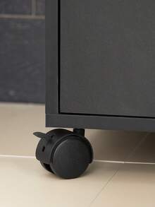 SoBuy FSB09-SCH，移动厨房橱柜微波炉柜厨房储物推车厨房餐厅储物柜带轮子，黑色 - 黑色 - 查看 9