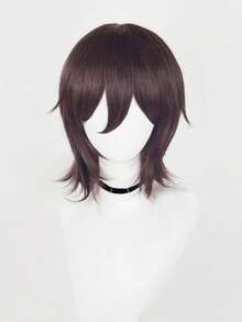 男女通用角色扮演短款反卷波波头，带刘海，蓬松波浪动漫风格，16英寸耐热合成纤维假发，角色扮演精灵短发，动漫发型 | 精灵短假发 - 彩色 - 查看 27