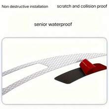 2pcs Car Wheel Eyebrow Anti-Collision Strips, Luminous Reflective Car Tire Stickers To Enhance Nighttime Visibility And Safety, Red & White Vehicle Tire Warning Stickers - 2PCS Wheel Arch Anti-collision Stickers - View 6