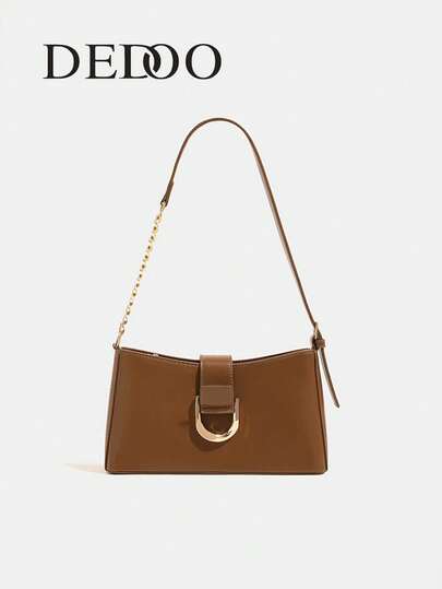 Dedoo Bag Handbag 2025 New Solid Color PU Material Texture Luxury Wind This Is A Solid Color Bright Evening Clutch Bag, With A Fashionable And Unique Short Arc Design, Equipped With Vest Buckle, Suitable For Ladies To Shoulder And Slung, 2024 Korean Fashion, Is The Best Valentine's Day Gift For Her, Travel, Travel, Shopping And Other Occasions To Use The Bag.