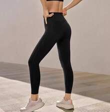 Skechers 女士新款紧身瑜伽弹力打底裤 - 黑色 - 查看 3