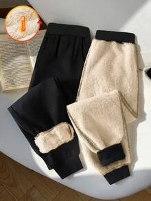 1件装 男童加厚保暖宽松休闲裤，秋冬季