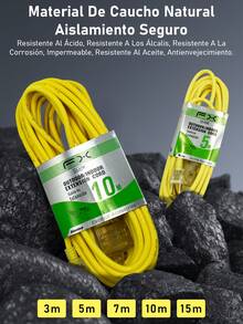 EXTENSIÓN ELÉCTRICA MULTICONTACTO USO RUDO 3/5/7/10/15 METROS 4 ENCHUFES - 10 metros -- 4 piezas - Ver 9