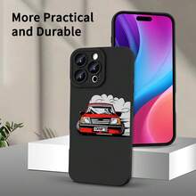 A Popular Creative Car Pattern Phone Case, Compatible With Iphone 16/15/14/13/12/11/XS/XR/X/7/8 Plus/Pro/Max/Mini - A Stylish Design Suitable For Everyone, Perfect As A Gift For Friends, Family, Boyfriends, Or Girlfriends.,Suitable For IPhone17 Air - Black - View 3