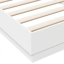 vidaXL Telaio del letto bianco 100x200 cm in legno composito - Bianco - Visualizzare 7