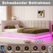 Upholstered Sofa Bed 140*200 Multifunctional Bed With Slatted Base Made Of Gray Velvet Fabric That Does Not Irritate The Skin - Beige + Upholstered + 160cm*200cm - View 3