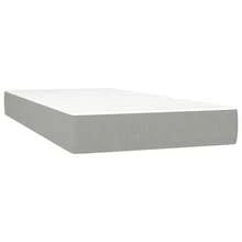 vidaXL Boxspringbett Mit Matratze, Hellgrau, 90x190 Cm, Stoff - Grigio - Visualizzare 5