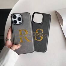 Personalized Custom Initials Name Letter Phone Case Compatible With IPhone 17 16 15 14 13 12 11 Pro Max Series Camera Lens Protection Shockproof Scratch-Resistant Perfect For IPhone 17 Pro Max Cover Ideal Christmas Gift Choice - Multicolor - View 3