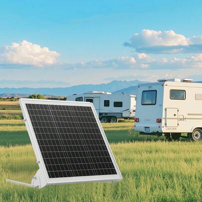 20W 12V Solar Battery Trickle Charger Maintainer, Mono Solar Panel Battery Charger With Built-In MPPT Controller & Adjustable Mount Bracket, IP65 Waterproof For Car Boat RV Trailer House Roof