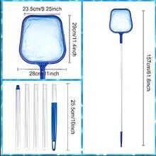 Skimmer Profesional Para Piscinas, Pool Skimmer Net, Red De Limpieza De Piscinas Con Pértiga Telescópica, Material De aleación De Aluminio, Premium Kit Limpieza Alberca,Red Para Limpiar Alberca Recolección De Basura De Hojas - Celeste - Ver 3