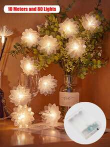 2m/3 Meter/6m/10m LED Lichtfaserkette, Hochzeit/Feiertag/Weihnachtsdekoration, warmweiß/farbig, USB oder Batteriebetrieben (Batterien nicht enthalten)