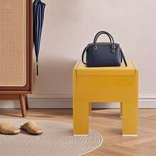 YUNRUX Shoe Changing Stool - Brown - View 11