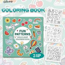 GDTME Wort-Themen Malbuch: Ideal als Geschenk zu Thanksgiving, Geburtstag oder Abschluss, geeignet für Freundinnen, Familie oder Freunde. Mit Perlpapier-Umschlag und 120g/m² dicken Innenseiten, Größe 20x20 cm. - Wortfärbung - Übersicht 13