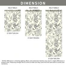 1 Roll Elegant Vintage Floral Self-Adhesive Wallpaper, Peel And Stick Wall Paper, Black & White Line Drawing Peony & Bird Pattern On Beige Background, Suitable For Living Room TV Backdrop, Home Decor, Cabinet, Bookshelf, Furniture Renewal, 17.32in Wide, Renter-Friendly, DIY Customizable - Multicolor - View 10