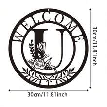 HELLOYOUNG 1件金属牌匾装饰，经典字母设计金属墙饰，墙面悬挂装饰，创意镂空剪影艺术，室内家居装饰，花园墙面装饰，金属工艺品，节日礼物，家居装饰，房间装饰，墙面装饰，生日毕业礼物 - 黑色 - 查看 30