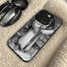 Funda de Teléfono Plateada Vintage Impresión de Alchemist Studio para iPhone 14 13 12 11 Pro Max y  Galaxy S23 S22 S21 Plus Opción de Regalo Ideal para Todas las Estaciones - Negro - Ver 5