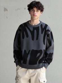 Set de 2 suéteres casuales, sueltos, cálidos, suaves y gruesos para adolescentes varones, aptos para primavera, otoño e invierno - Multicolor - Ver 5