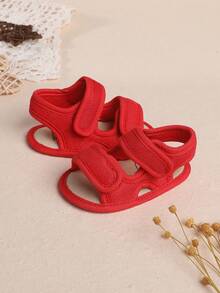 0-1岁婴幼儿软底凉鞋，6-12个月婴幼儿夏季学步鞋 - 紅色 - 查看 4