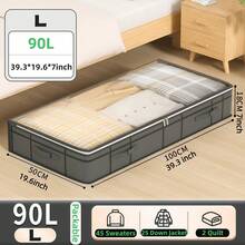 1PC Bed Storage Bag Drawer-Type Wardrobe Storage Bag Fabric Bed Quilt Storage Artifact Flat Dustproof Moisture-Proof Thick Non-Woven Zipper Folding Storage Bag Clothes Underwear Moisture-Proof Dust-Proof Wardrobe Storage Bag Quilt Storage Bag Thickened Clothes Quilt Bed Storage Box Moving Packing Bag Dormitory Waterproof Luggage Bagorganization And Storage Organizer Storage Containers Storage BinsUnder Bed Storage BagClothes ContainerUnderbed Storage ContainersCloset Organizers For Organizing ClothesBlanketsPillowsComforterSweaters - màu đen - Xem 13