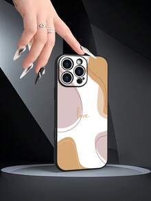 Lujo Ligero, Estilo y Belleza  Geométrico loveGeo Case  Funda de Teléfono de Textura Mate Negra, Compatible con 17PROMAX, 17PRO, 17Air, 17, 16PROMAX, 16PRO, 15PROMAX, 15PRO y Todos los - Negro - Ver 4