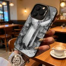 Funda de Teléfono Plateada Vintage Impresión de Alchemist Studio para iPhone 14 13 12 11 Pro Max y  Galaxy S23 S22 S21 Plus Opción de Regalo Ideal para Todas las Estaciones - Negro - Ver 2