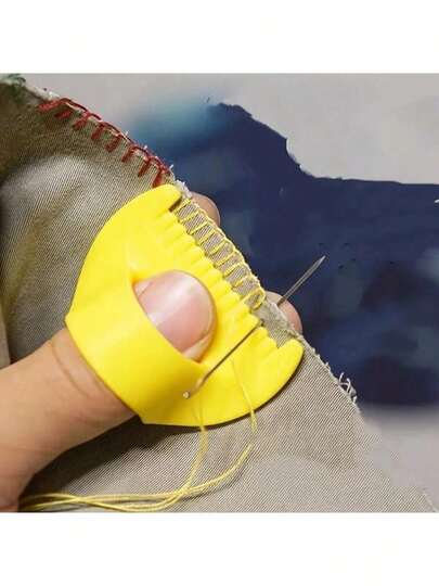 1pc Easy Sewing Tool - Durable Plastic Edge Sewing Guide With 4mm And 3mm Spacing, Ergonomic Handle And Smooth Surface For Precise Hand Sewing - DIY Sewing Accessories For Beginners And Advanced, Suitable For Fabric, Quilting, Garment Repair, Advanced Hand Aid | Precision Stitching Device | Durable Plastic Tools, Sewing Accessories