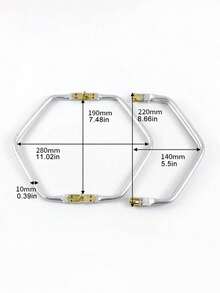 屋顶形铝合金钱包制作吻扣锁 U 形手柄替换件，适用于 DIY 缝纫工艺手柄配件，采用优质铝合金制成，表面光滑，做工精细，兼具强度和轻便性，是制作高品质工艺品的理想之选。 - 彩色 - 查看 11