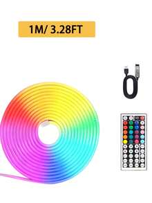 5M RGB Flexible LED Neon Strip Lights, USB Powered Decorative Neon Lights For Indoor And Outdoor Use, DIY Neon Lamp, Suitable For Room, Wall, Holiday And Party - Multi-color light - View 16
