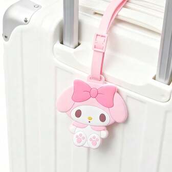 Kawaii Hello Kitty Bagageetikett Anime Sanrio My Melody Bagageetikett Resväska ID Adresshållare Bagageombordstigning Bärbar Väska Dekoration