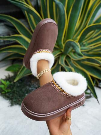 Vinterstövlar för kvinnor, lätta, halkfria snöstövlar i bohemisk stil, snöstövlar för par, varma och halkfria för vintern