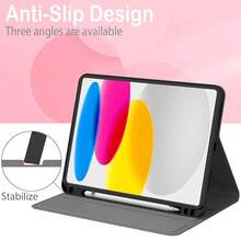 Case For IPad (A16) 11th Generation 11 Inch 2025, IPad 10th Generation Case 10.9 Inch 2022 Kickstand Auto Sleep Cover With Pencil Holder & Pocket, Pink Peony,PinkPeony - Peony Merah Muda - View 7