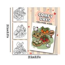(Versión de lujo actualizada, papel talla grande grueso, 20.5 * 20.5cm) "Libro de colorear del cómodo campo", adecuado para parejas y familias, adecuado para reuniones, San Valentín, cumpleaños y otras festividades. Suministros de pintura y estudio, 22 páginas, libros, libros para colorear, suministros de estudio, escuela, Navidad, Halloween, cumpleaños, regalos de regreso a la escuela, libros para colorear, adultos, regalos de Navidad, libros para colorear - Una pieza - Ver 3
