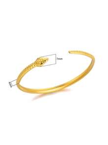 Stainless Steel Snake Bangle Bracelet For Women Vintage Gold Color Aesthetic Charm Bracelet Daily Wear Jewelry Gift - 1 - View 8