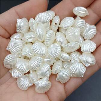 20pcs/50pcs /100pcs Shell Beads For Jewelry Making, DIY Unique Bracelet Necklace Keychain Handicraft Supplies, Creative Craft Shell Charms