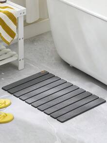 SoBuy Stone Bath Mat Diatomaceous Earth Shower Mat Super Absorbent Non-Slip Easy To Clean Suitable For Bathroom Kitchen Bedroom Gray 59 X 39 Cm SDA10-HG