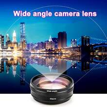 LIGINN 二合一相机镜头套装，广角镜头+微距镜头，适用于佳能、尼康49/52/58mm相机镜头，轻松切换广角和微距模式