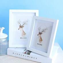 5/6/7/8/10 Inch Wooden Photo Frame, Tabletop Or Wall Hanging, Black & White, Creative Gift For Friends - Multicolor - View 4