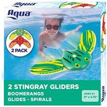 Aqua Mini Stingray Gliders - 2 Pack - Underwater Pool Toys with Adjustable Fins Travel Up to 40 Feet(Azul - Mini-Stingray Paquete de 2) - Multicolor - Ver 2