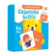 54 tarjetas ilustradas para niños en español, con patrones de dibujos animados lindos, animales, frutas, colores, reconocimiento de órganos y palabras de aprendizaje temprano, regalos de aprendizaje temprano para niños - Multicolor - Ver 11