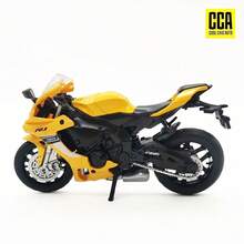 Burago 1:18 Scale YZF-R1 Motorcycle Model, Black & Yellow, Rear Shock Absorber, Retractable Stand, Realistic Motorcycle Replica, Collectible Display, Children's Toy, Adult Collection, Holiday Gift - Multicolor - View 6
