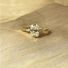 1pc 2ct Moissanite Rectangle Women's Ring, Hypoallergenic S925 Sterling Silver Ring, Radiant Cut, French Minimalist Jewelry, Engagement Promise Ring, Wedding Dress Accessory, Commute Outfit, Office Attire, Holiday Gift