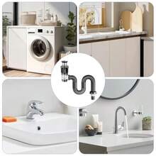 1 Stück universeller, flexibler und ausziehbarer Spülbeckenablauf, mit Geruchsschutz- und Rückflussverhindernder Funktion, für Wohnmobile und Küchenspülen, verstellbares und korrosionsbeständiges Rohr, geeignet für Wohnmobil-Camping-Wohnwagen Badezimmer Entwässerungssystem, mit Montagematerial für einfache Installation, für mobile Haushaltsnutzer, platzsparendes Design, stabile Konstruktion, Wohnmobilnutzer, das Produkt kann während des Versands durch andere Kuriere zerdrückt werden, was zu einer Abflachung des Produkts führen kann. - Verschiedenfarbig - Übersicht 10