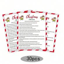 圣诞节琐事、家庭游戏、圣诞派对游戏、圣诞节琐事游戏、假日琐事、圣诞节游戏、圣诞节游戏 - 彩色 - 查看 9