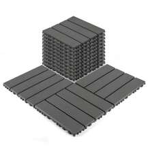 Plastic Decking Tiles, 44 Deck-Mounted Tiles, 12-Inch X 12-Inch Square, Waterproof For 24-Hour Outdoor Use, Pool Deck